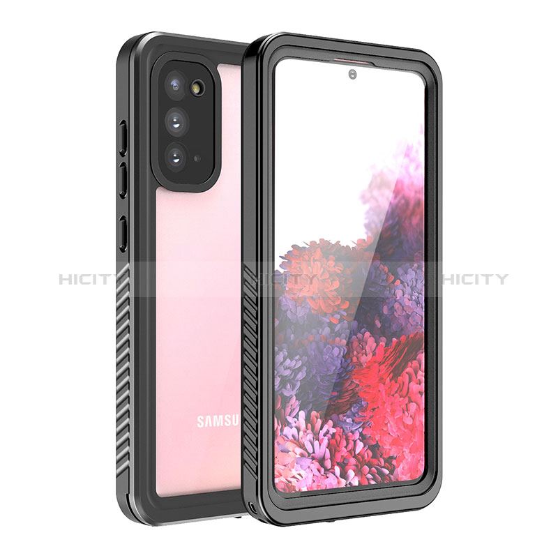 Wasserdicht Unterwasser Silikon Hülle Handyhülle und Kunststoff Waterproof Schutzhülle 360 Grad Ganzkörper Tasche W01 für Samsung Galaxy S20 FE 5G Schwarz