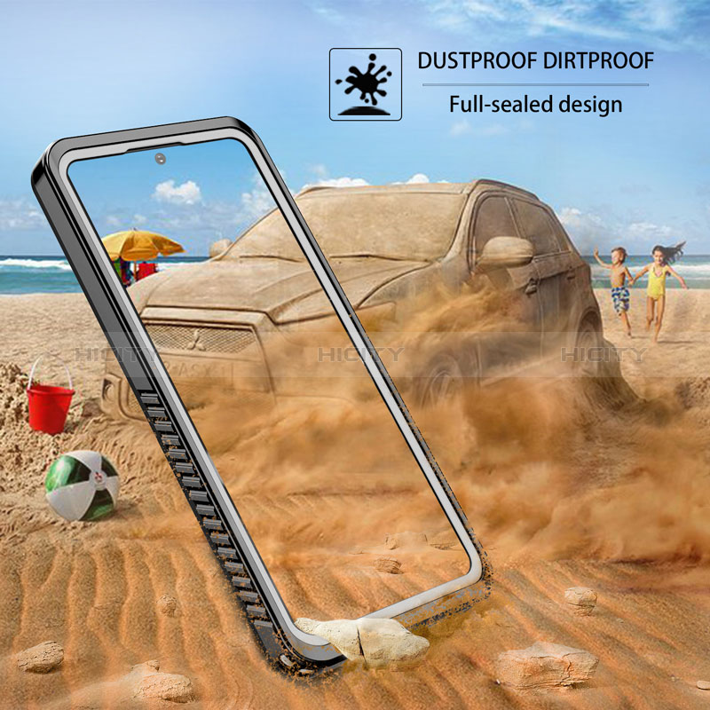 Wasserdicht Unterwasser Silikon Hülle Handyhülle und Kunststoff Waterproof Schutzhülle 360 Grad Ganzkörper Tasche W02 für Samsung Galaxy S20 Plus 5G Schwarz