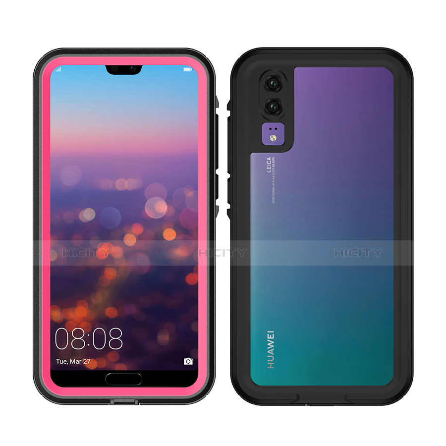 Wasserdicht Unterwasser Silikon Hülle Handyhülle und Kunststoff Waterproof Schutzhülle 360 Grad Tasche für Huawei P20 Rosegold Plus