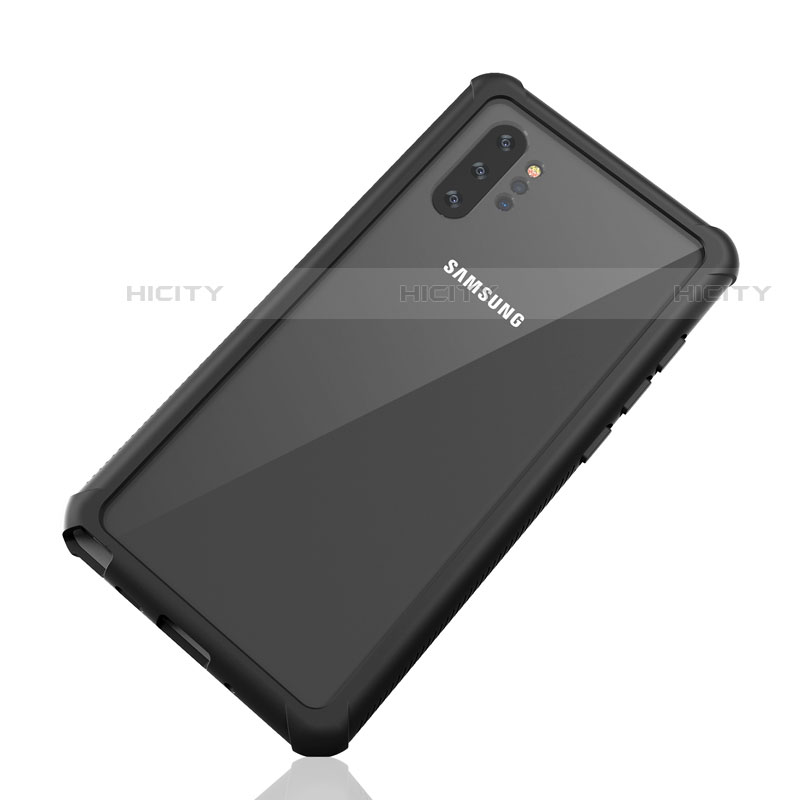 Wasserdicht Unterwasser Silikon Hülle Handyhülle und Kunststoff Waterproof Schutzhülle 360 Grad Tasche für Samsung Galaxy Note 10 Plus 5G Schwarz