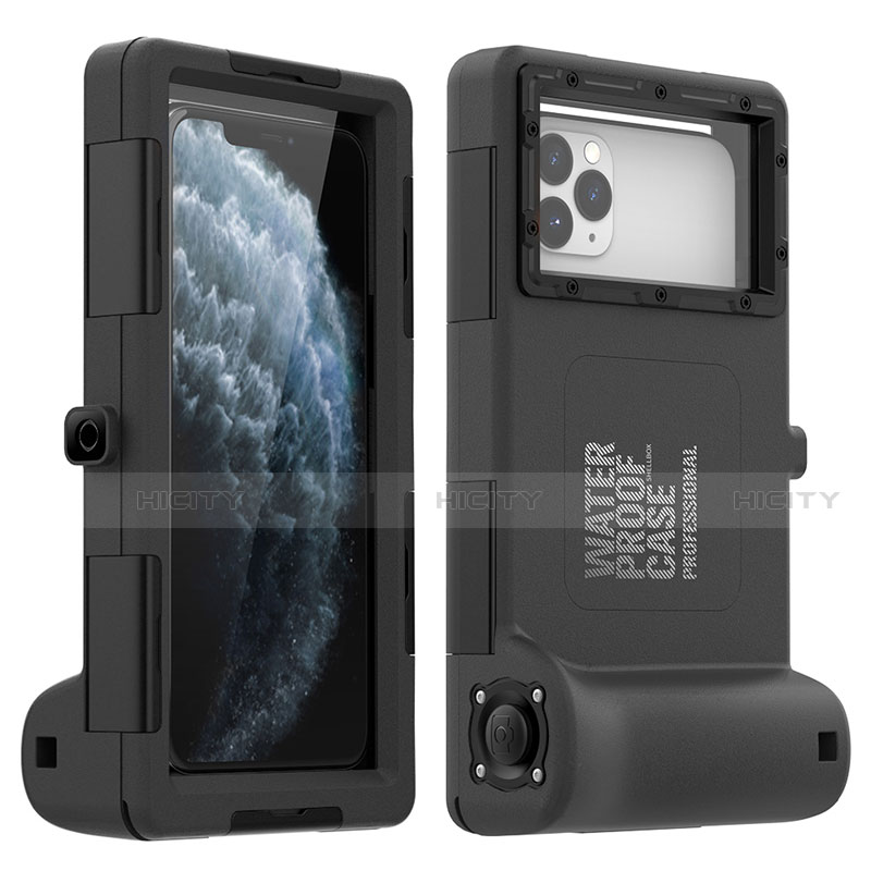 Wasserdicht Unterwasser Silikon Hülle und Kunststoff Waterproof Schutzhülle Handyhülle 360 Grad Ganzkörper Tasche für Apple iPhone 6 Schwarz